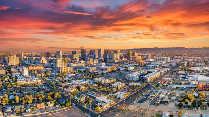 Phoenix, Arizona, USA Downtown Skyline Aerial Phoenix, Arizona, USA Downtown Skyline Aerial.