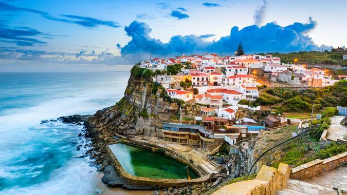 Azenhas do Mar Azenhas do Mar, Portugal coastal town.