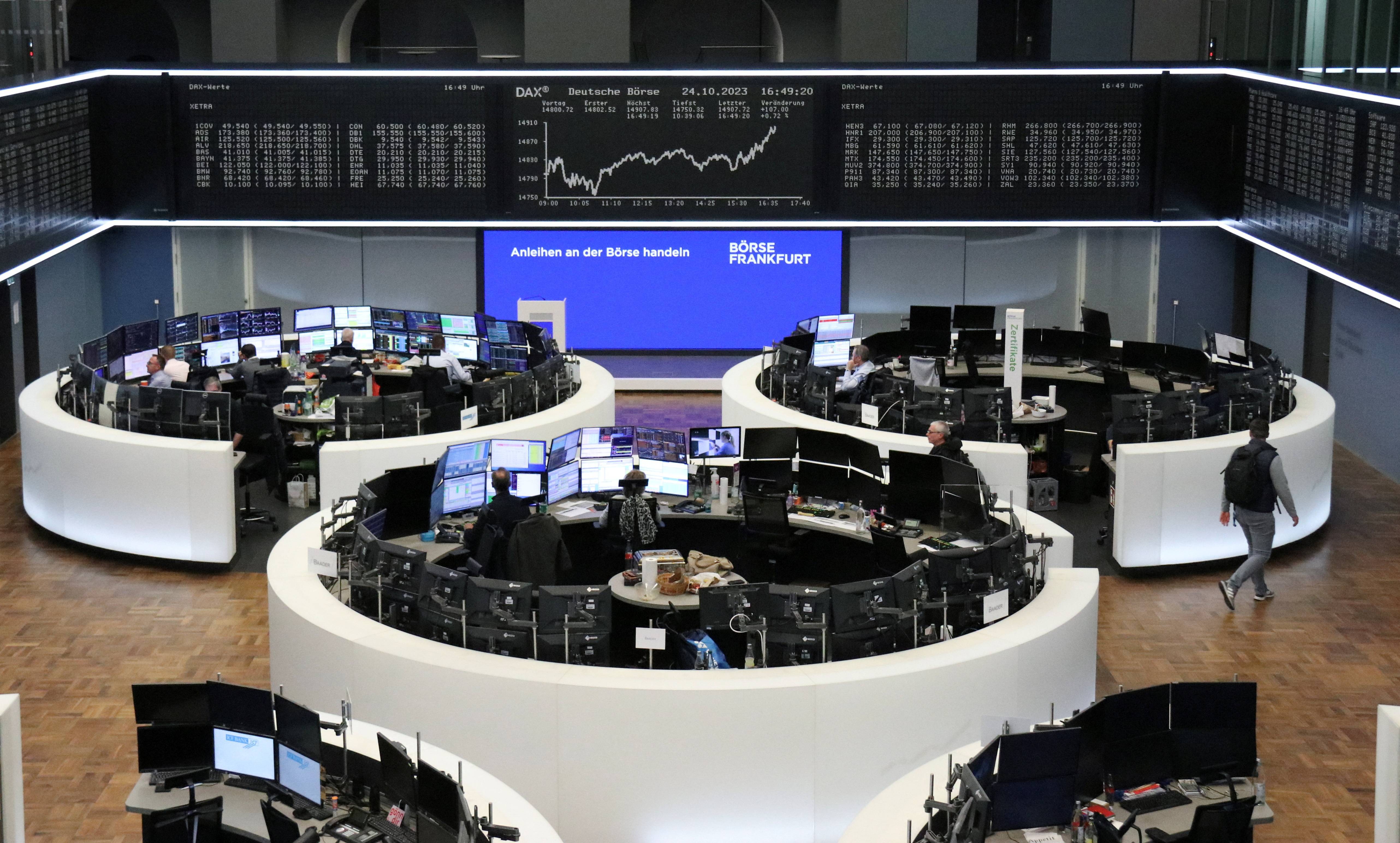 German share price index DAX graph is pictured at the stock exchange in Frankfurt