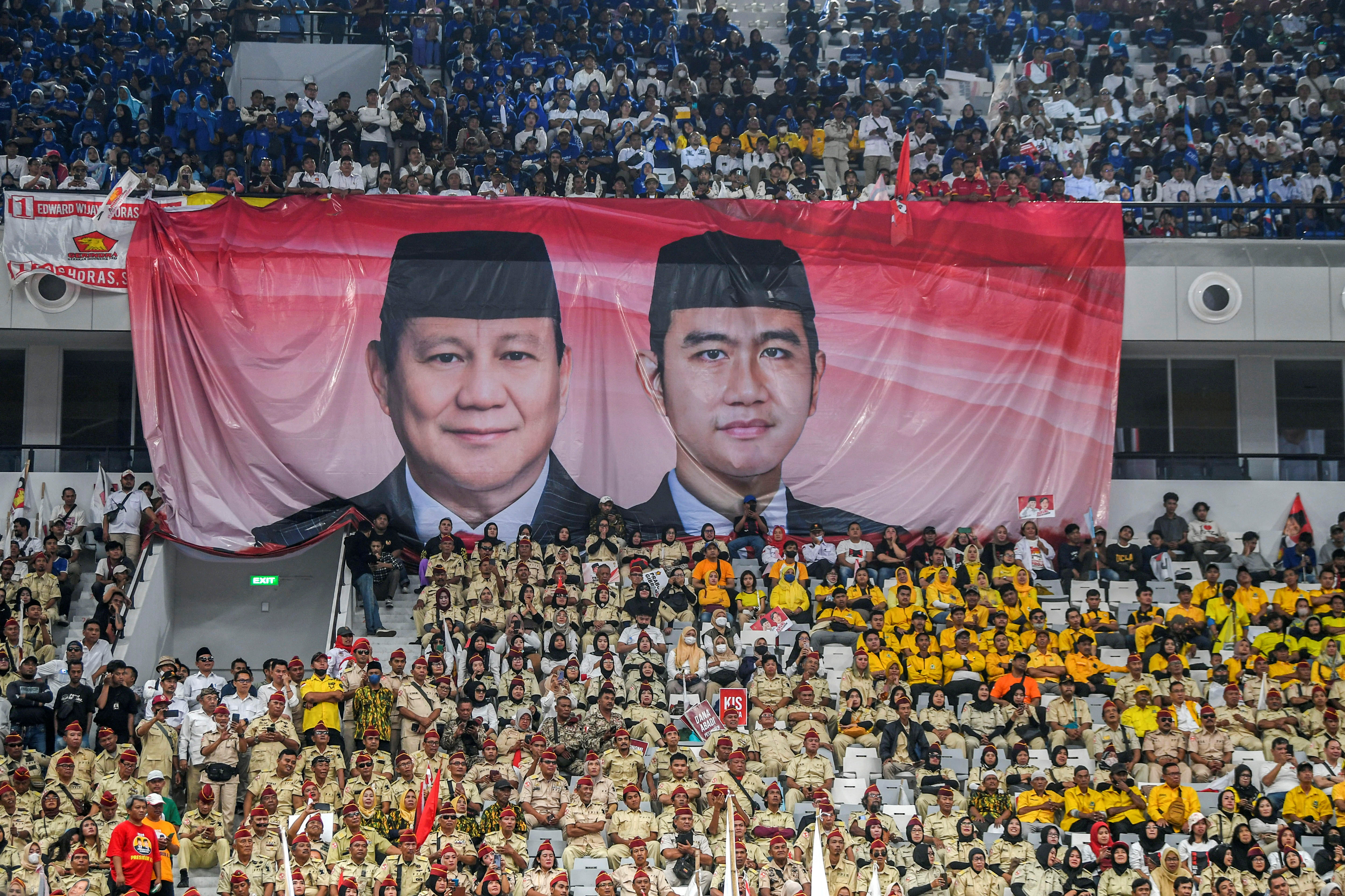 Indonesia's presidential candidate, Prabowo Subianto, and his running mate, Gibran Rakabuming Raka, register for the next year's election in Jakarta