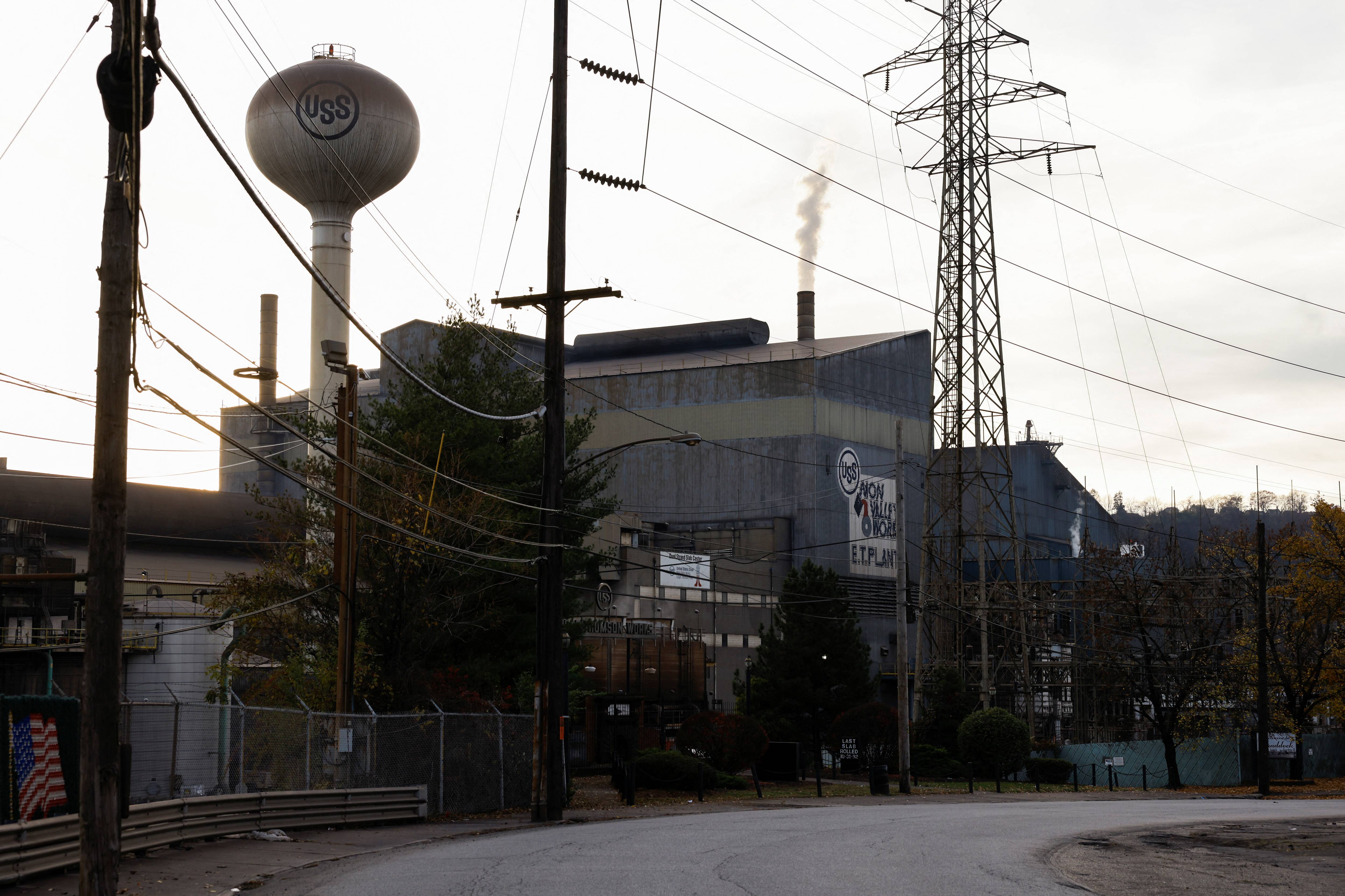 The general view of U.S. Steel Edgar Thompson Works in Braddock, Pennsylvania